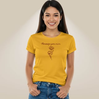 Nome do produto Camiseta Florescer - Floresço Por Mim