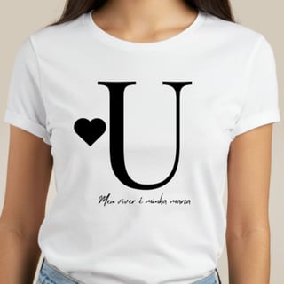 Nome do produto Camiseta Letra U - Meu Viver é Minha Marca