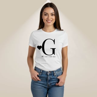 Nome do produto Camiseta Letra G - Meu Viver é Minha Arte