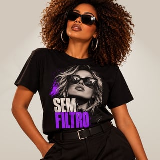 Nome do produto Camiseta Ela Editorial - Sem Filtro