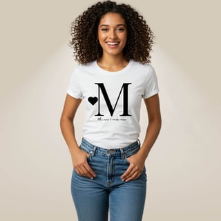 Nome do produto Camiseta Letra M - Meu Viver é Minha Marca