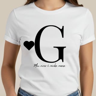 Nome do produto Camiseta Letra G - Meu Viver é Minha Arte