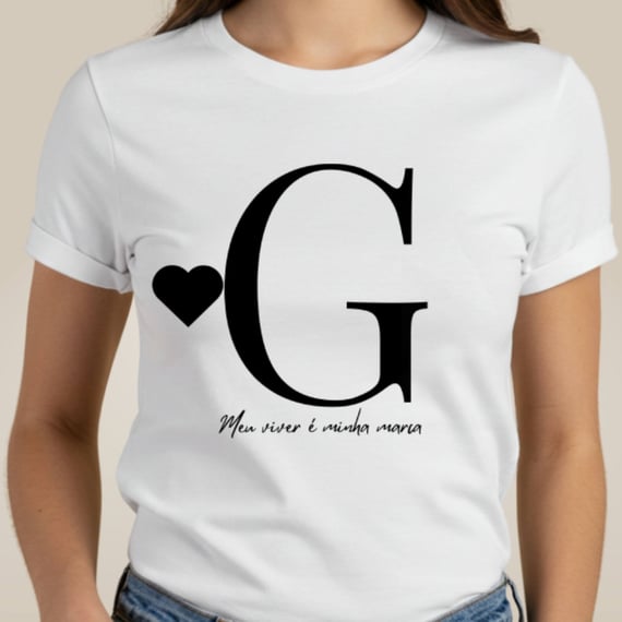 Camiseta Letra G - Meu Viver é Minha Arte