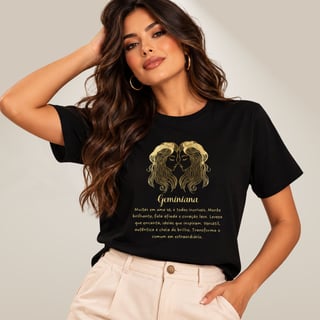 Nome do produto Camiseta Zodíaco - Geminiana