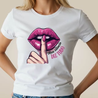 Camiseta Bocas - Meu Silêncio Diz Tudo