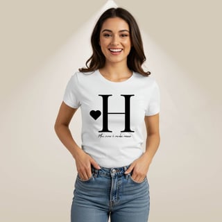 Nome do produto Camiseta Letra H - Meu Viver é Minha Marca