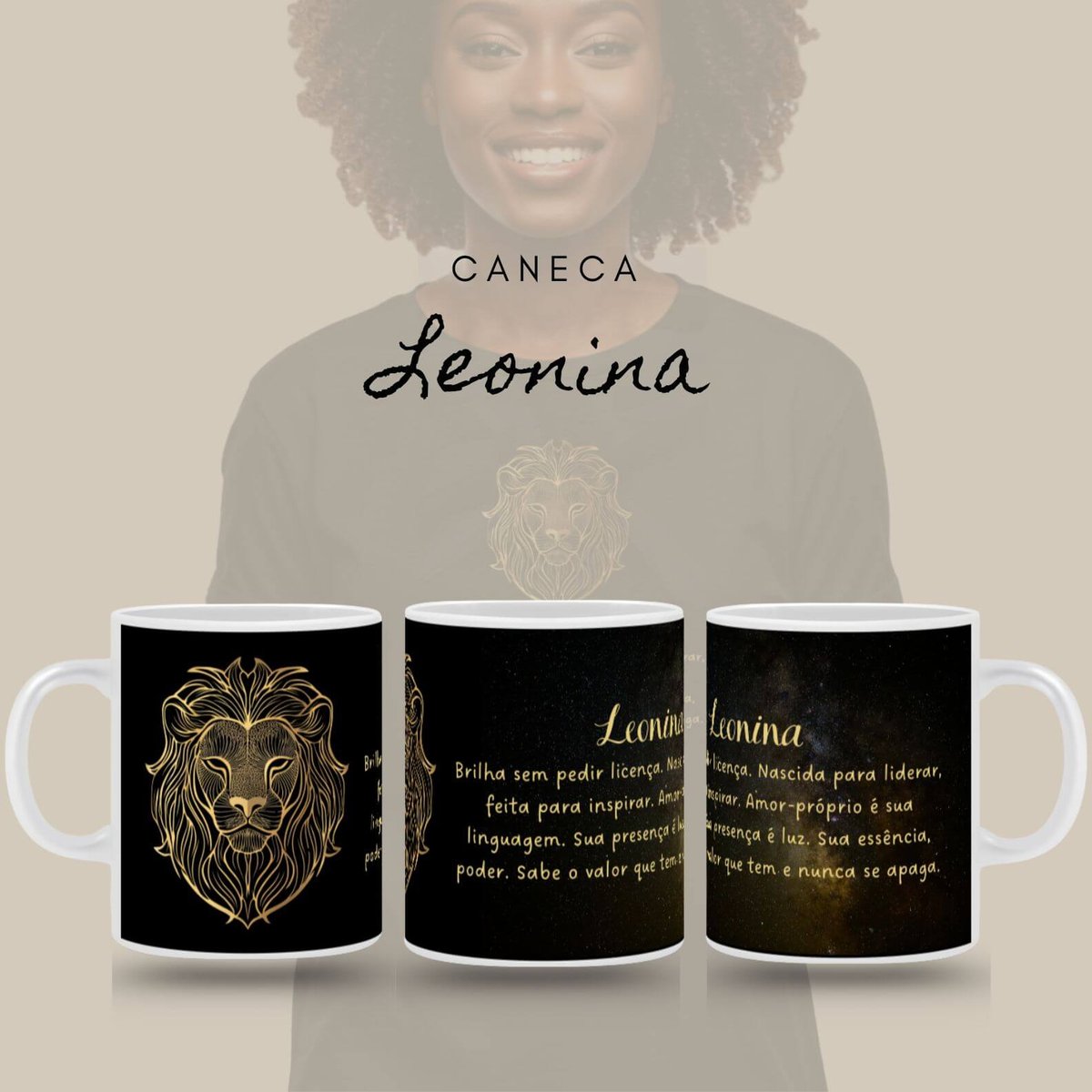 Nome do produto: Caneca Zodíaco - Leonina