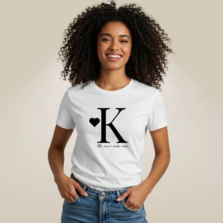 Nome do produto Camiseta Letra K - Meu Viver é Minha Marca