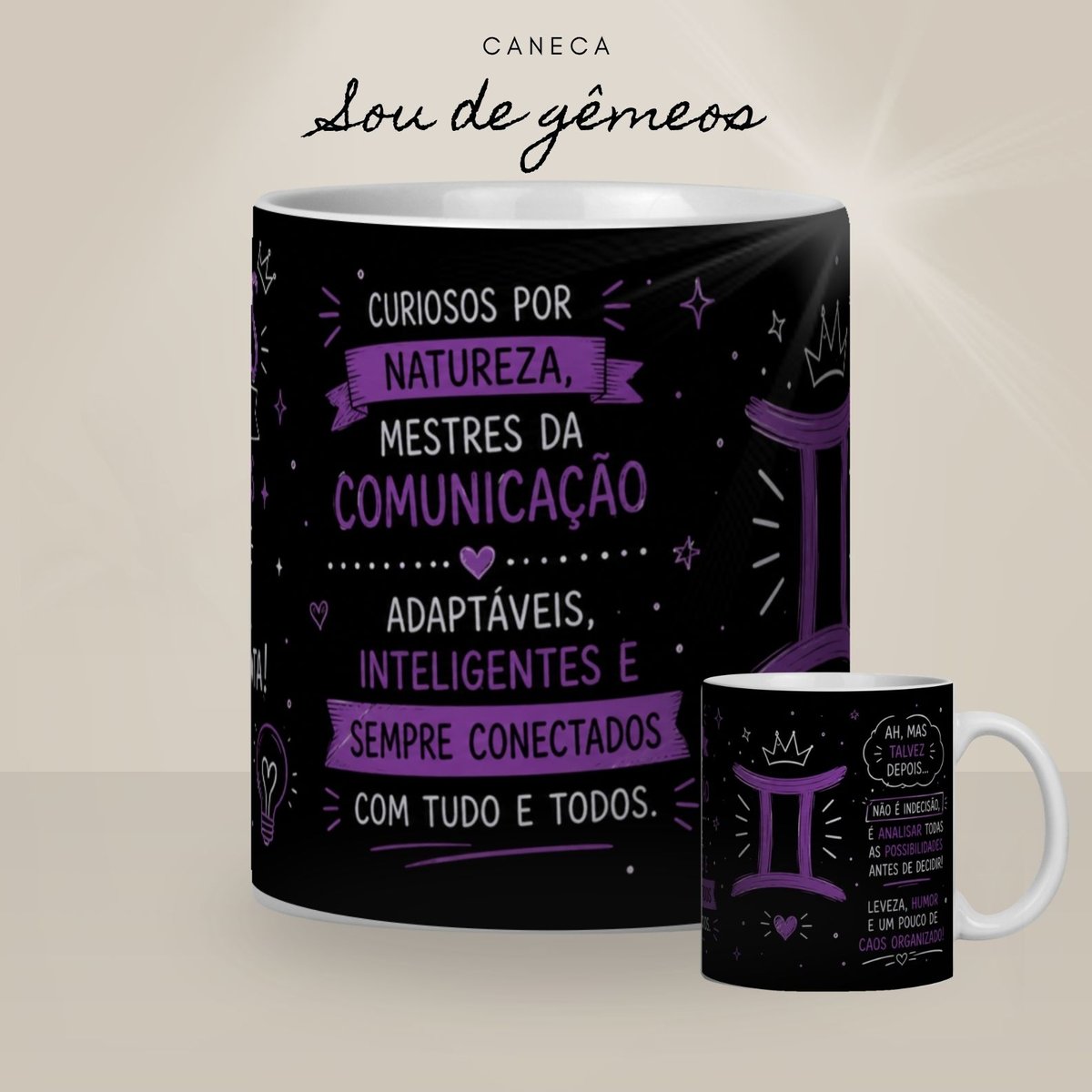 Nome do produto: Caneca Meu Signo - Sou de Gêmeos