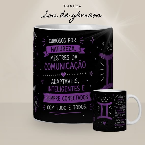 Caneca Meu Signo - Sou de Gêmeos