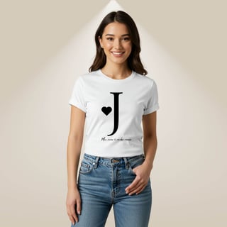 Nome do produto Camiseta Letra J - Meu Viver é Minha Marca