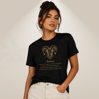 Nome do produto Camiseta Zodíaco - Ariana