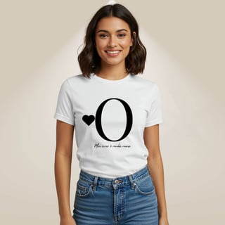Nome do produto Camiseta Letra O - Meu viver é Minha Marca
