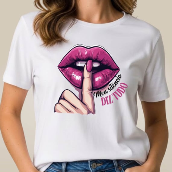Camiseta Bocas - Meu Silêncio Diz Tudo