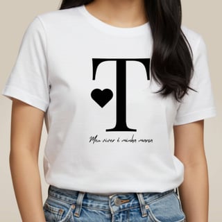 Nome do produto Camiseta Letra T -  Meu Viver é Minha Marca