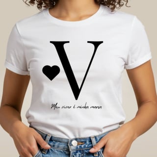 Camiseta Letra V - Meu Viver é Minha Marca