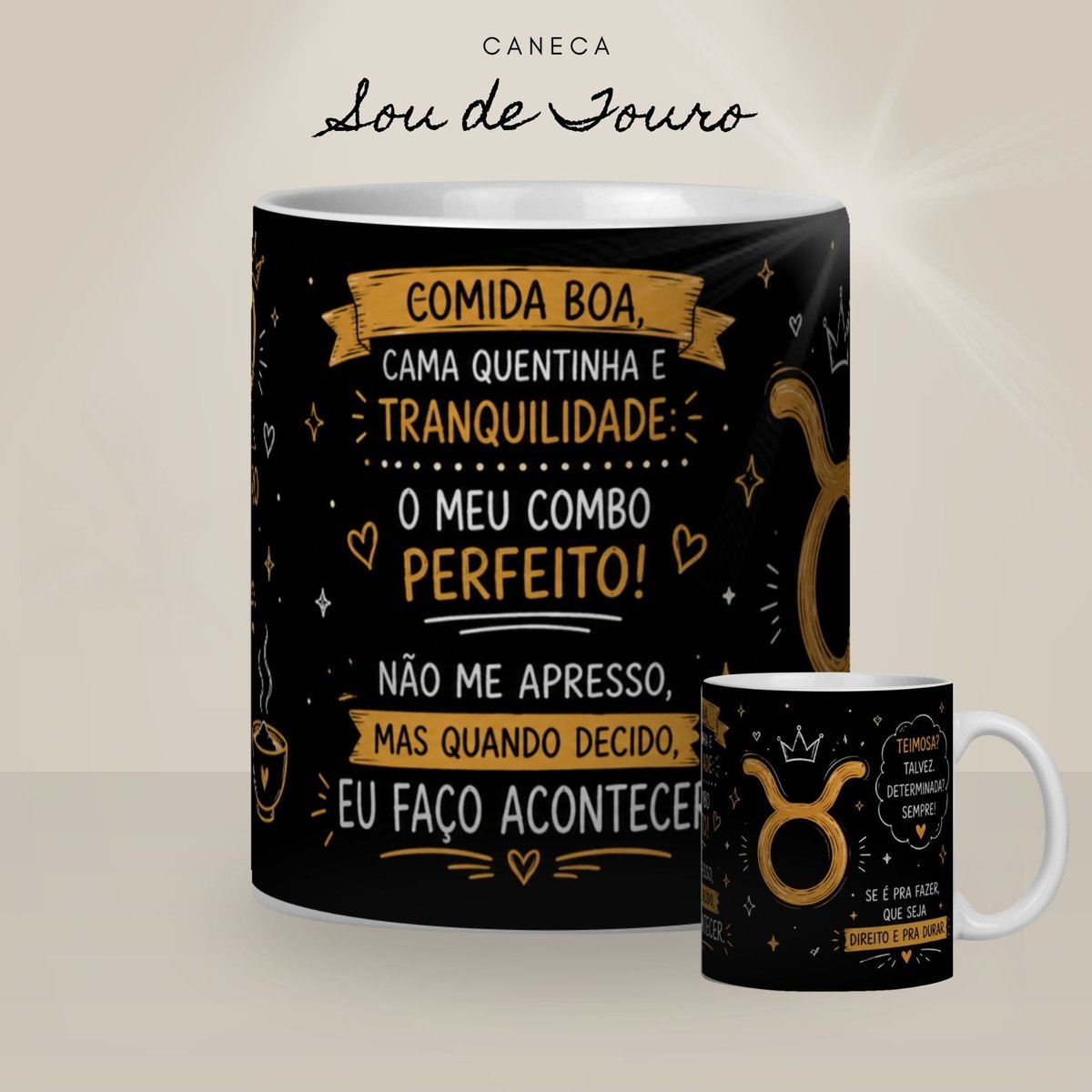 Nome do produto: Caneca Meu Signo - Sou de Touro