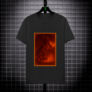 Nome do produto Camiseta Dragão Vermelho – Estilo Carta RPG