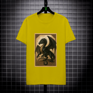 Nome do produto Camiseta Dragão Negro – Estilo Carta RPG