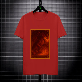 Nome do produto Camiseta Dragão Vermelho – Estilo Carta RPG