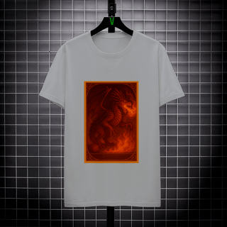 Nome do produto Camiseta Dragão Vermelho – Estilo Carta RPG