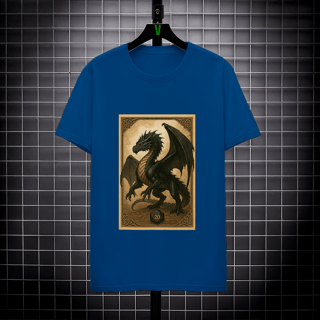 Nome do produto Camiseta Dragão Negro – Estilo Carta RPG