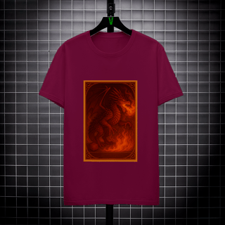 Nome do produto Camiseta Dragão Vermelho – Estilo Carta RPG