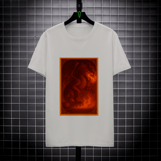 Nome do produto Camiseta Dragão Vermelho – Estilo Carta RPG