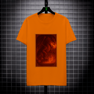Nome do produto Camiseta Dragão Vermelho – Estilo Carta RPG