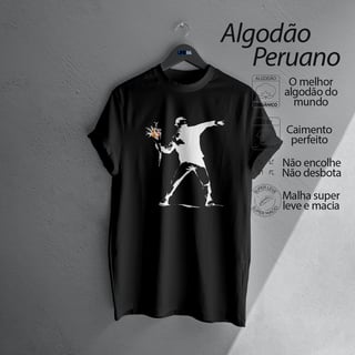 Flower Thrower (White) - Banksy (Algodão Peruano)