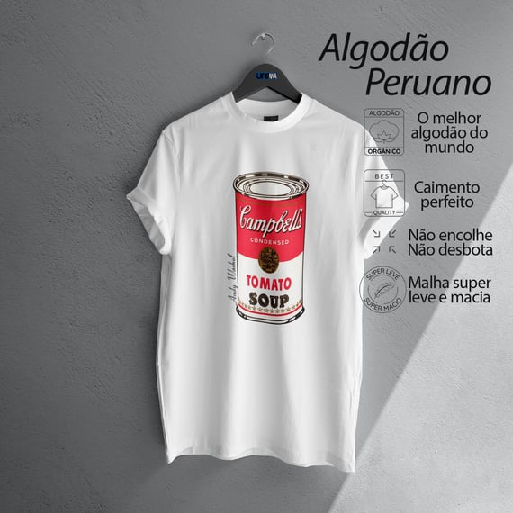 Andy Warhol Campbells Soup (Algodão Peruano)