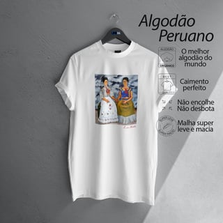 As duas Fridas - Frida Khalo (Algodão Peruano)