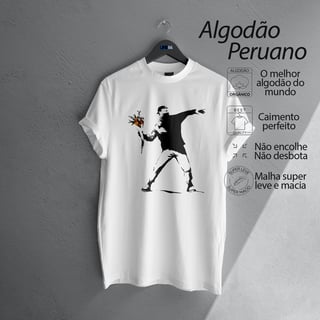 Flower Thrower- Banksy (Algodão Peruano)
