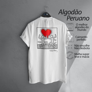 Keith Haring Untitled (Algodão Peruano)