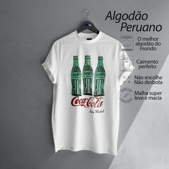 Andy Warhol Coca Cola - Pop Art (Algodão Peruano)