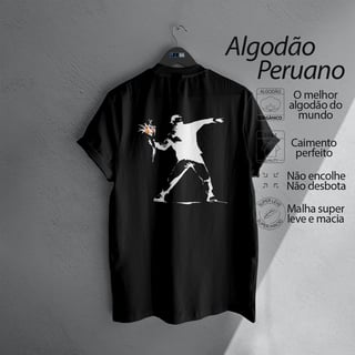 Flower Thrower V2 - Banksy (Algodão Peruano)