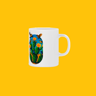 Caneca Pássaros e Cactos