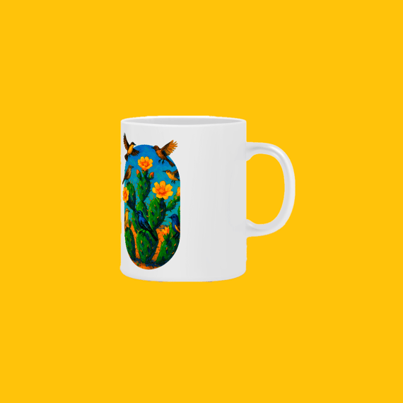 Caneca Pássaros e Cactos