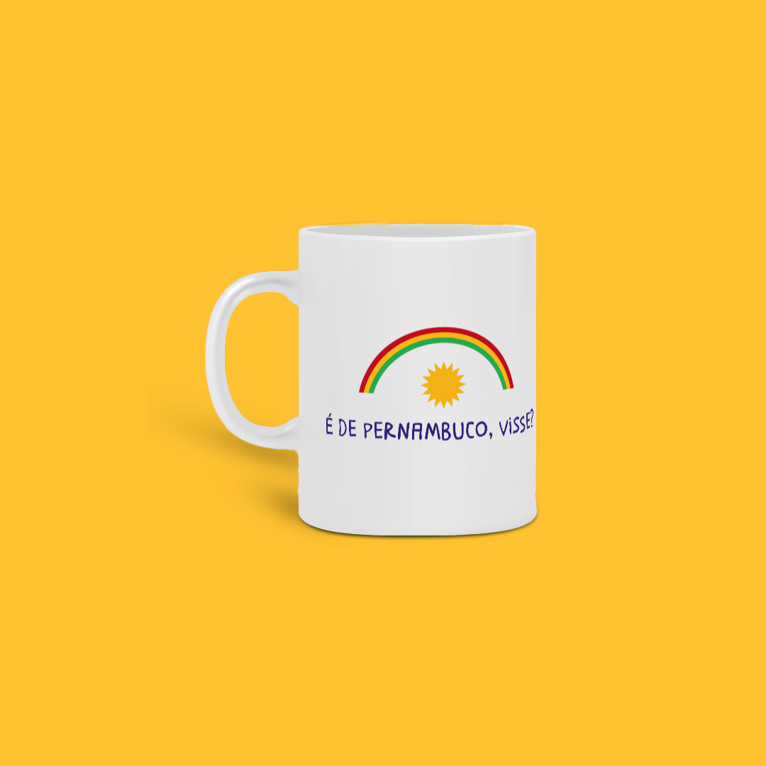 Nome do produto: Caneca É de Pernambuco, visse?