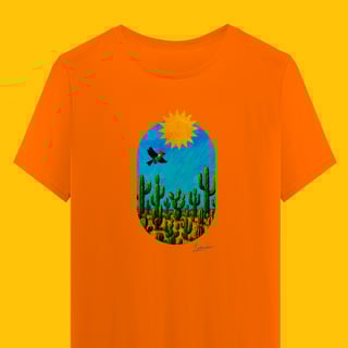 Nome do produto Camiseta Galo de Campina (Coleção Pássaros e Cactos)