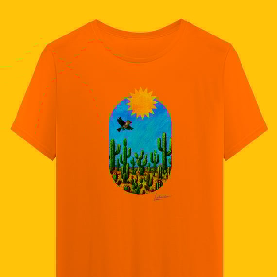 Camiseta Galo de Campina (Coleção Pássaros e Cactos)