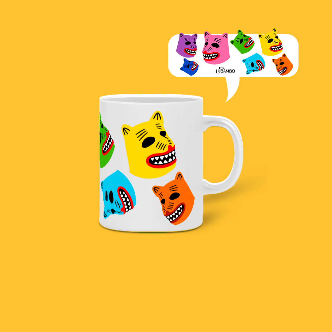 Nome do produto: Caneca La Ursas Coloridas