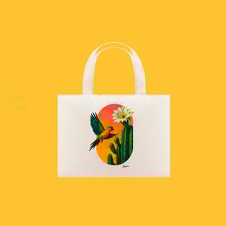 Ecobag Periquito (Coleção Pássaros e Cactos)