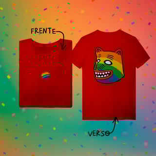 Nome do produto Camiseta  LA URSA ARCO-ÍRIS (frente e verso)