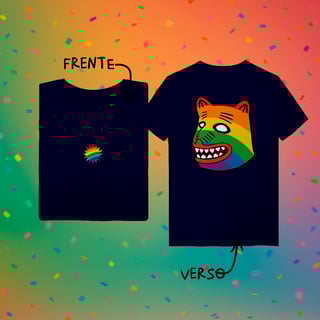 Nome do produto Camiseta  LA URSA ARCO-ÍRIS (frente e verso)
