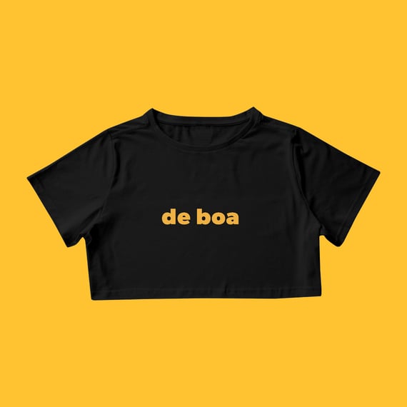 Cropped De Boa (estampa amarela)