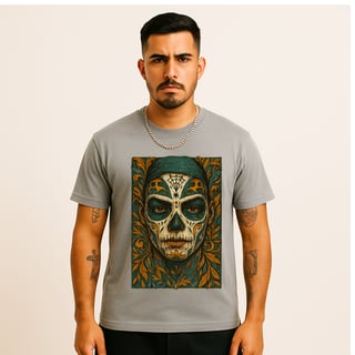 Camiseta Estonada Calavera Real – Unissex com Estampa Ritual Urbana | OxVibe