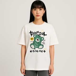 Camiseta Oversized Urso Awesome – Estampa Alternativa com Teddy Punk Distorcido | OxVibe Streetwear