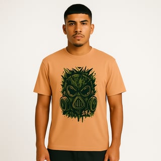 Nome do produto Camiseta Estonada Máscara Urbana – Unissex Militar Camuflada | OxVibe Streetwear
