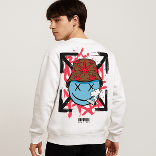 Nome do produto Moletom Prime Unissex Limited Edition – Estampa Smiley Chapado | OxVibe Streetwear